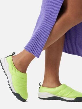 Sorel ONA RMX Puffy Slip On Quilted Sneaker Waterproof Tippet Green Size 7.5 NEW